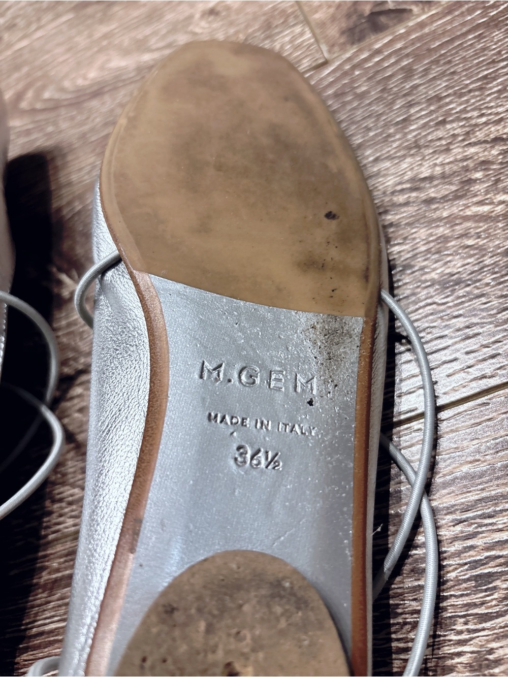 M.Gemi The Una flats (silver, 36.5) - Picture 3 of 3